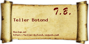 Teller Botond névjegykártya